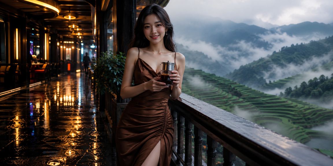 Người dùng vùng Sapa thưởng thức cà phê khi theo dõi kèo thể thao trực tuyến buổi sáng